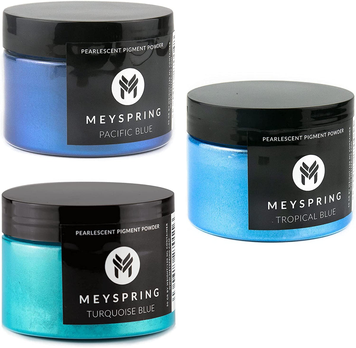 MEYSPRING Turquoise Blue Mica Powder for Resin Ocean Art & Woodworking -  Beautiful, vibrant pigment! 