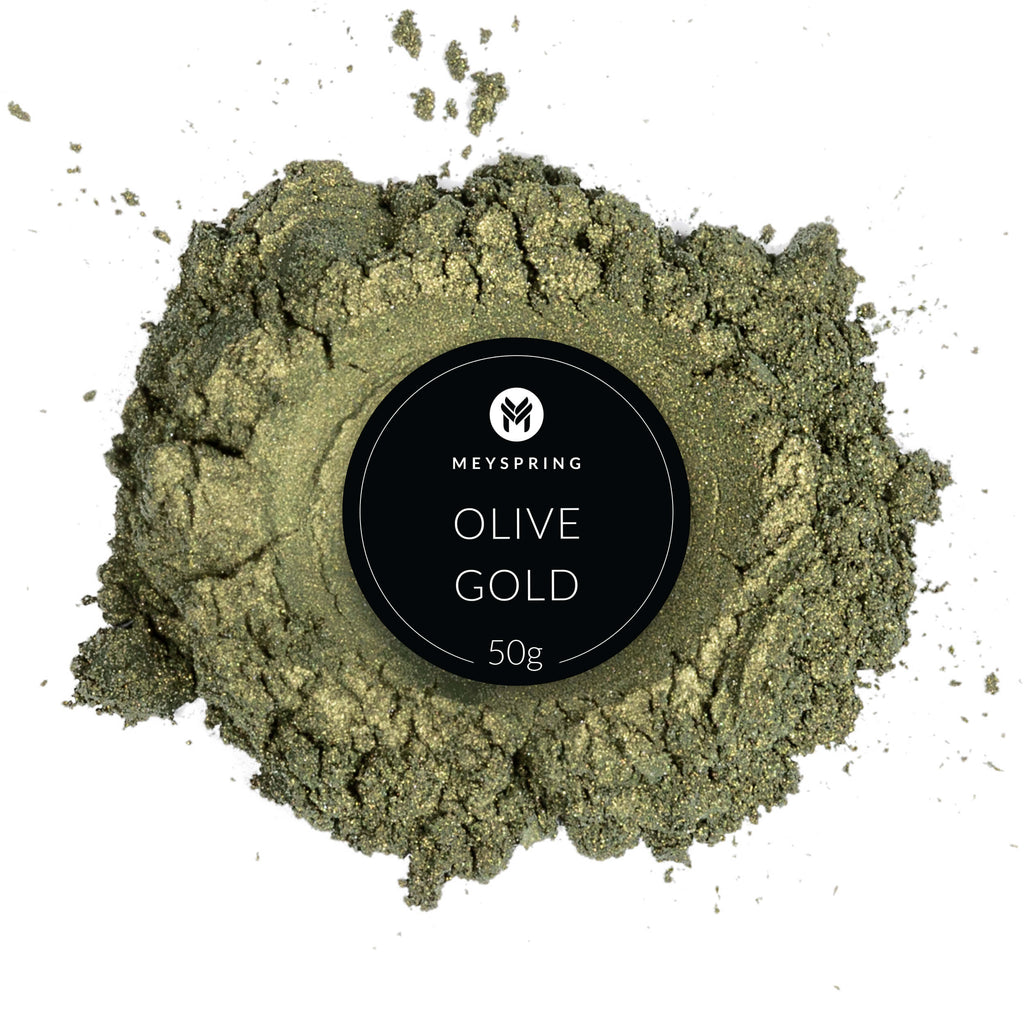 MEYSPRING Olive Gold Epoxy Resin Color Pigment Mica Powder for Resin Art