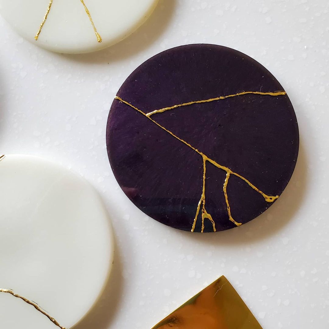 Kintsugi Inspired Resin Coaster Tutorial