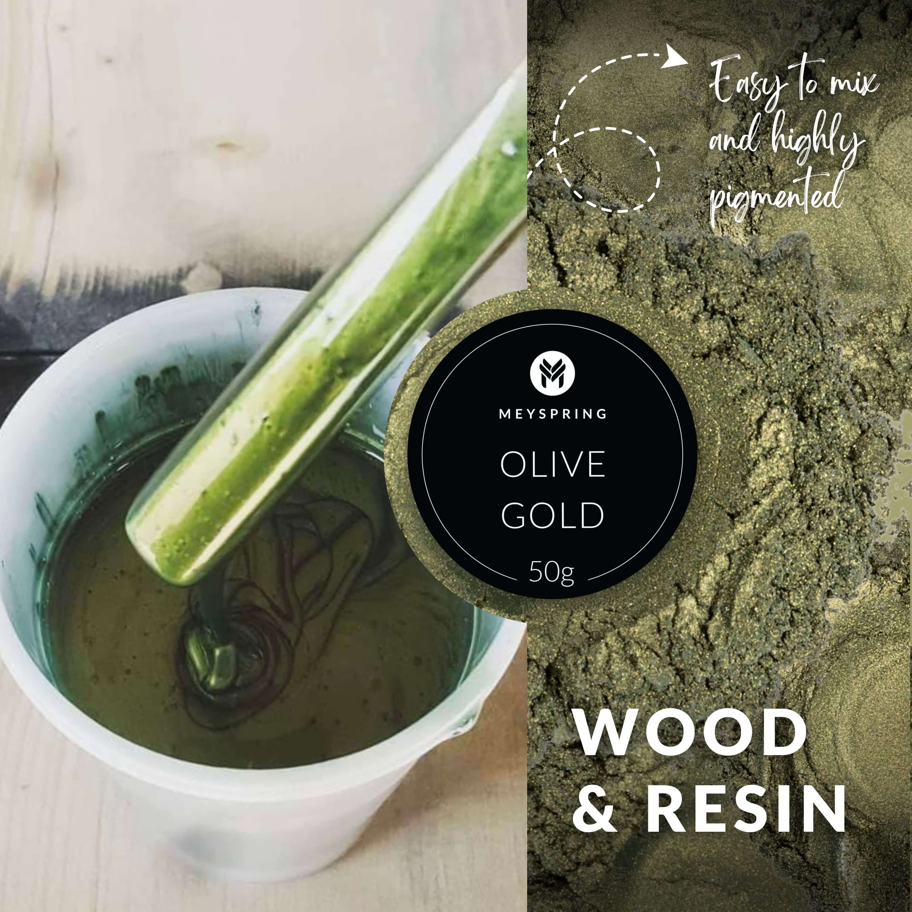 Olive Gold - Epoxy Resin Color Pigment - Mica Powder 50g