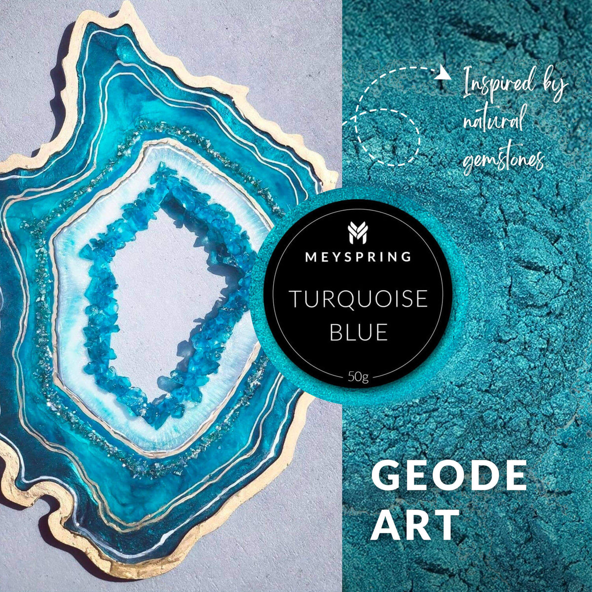 Turquoise Blue - Epoxy Resin Color Pigment - 50g