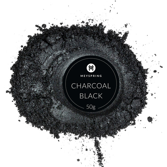 MEYSPRING Charcoal Black Epoxy Resin Color Pigment Mica Powder for Resin Art
