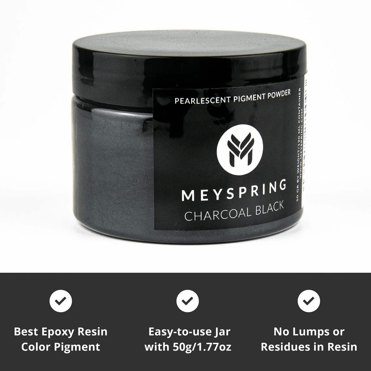 MEYSPRING Charcoal Black Epoxy resin color pigment Mica Powder for resin art