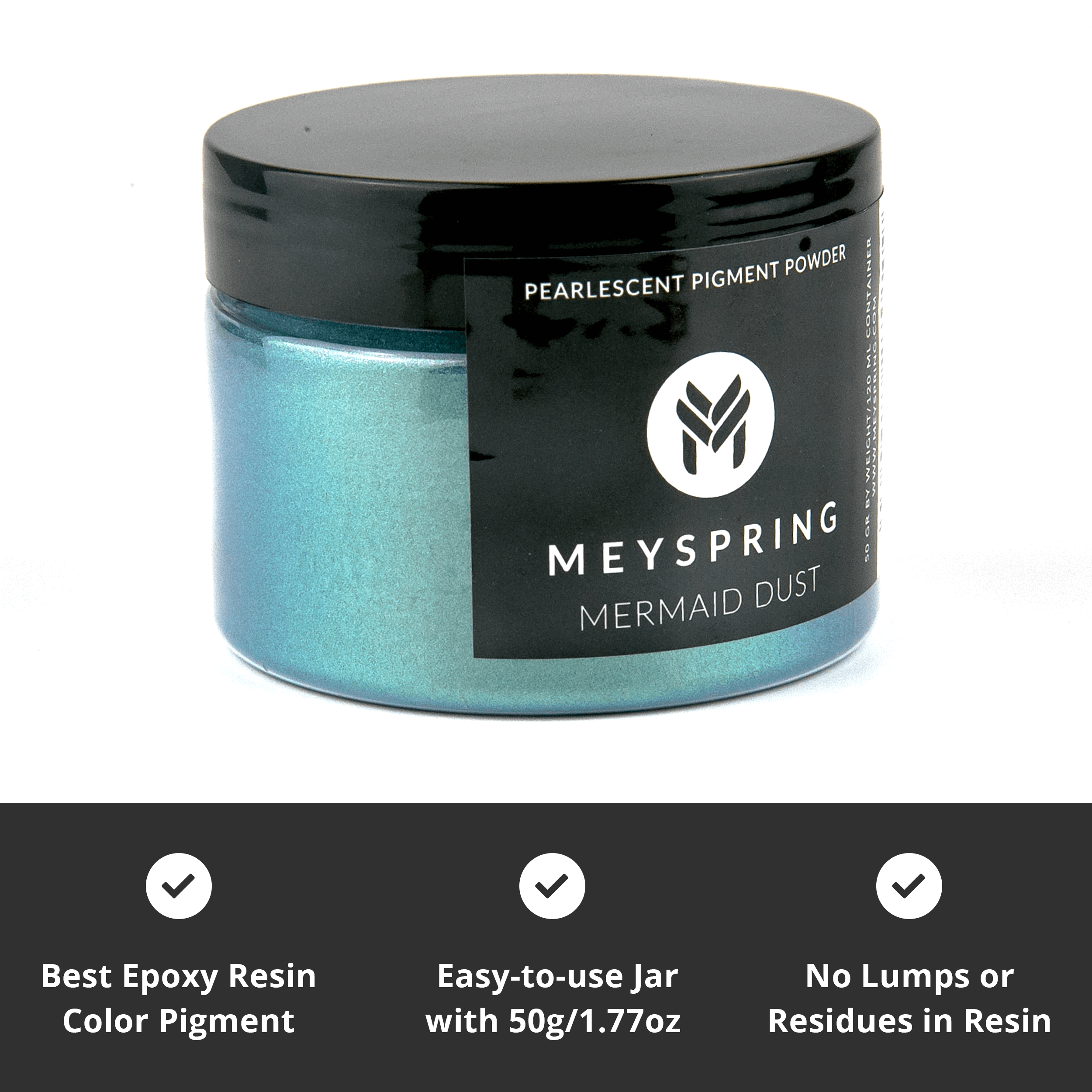 MEYSPRING Mermaid Dust 50g Jar of Epoxy resin color pigment Mica Powder for resin art
