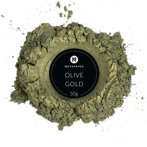 MEYSPRING Olive Gold Epoxy Resin Color Pigment Mica Powder for Resin Art