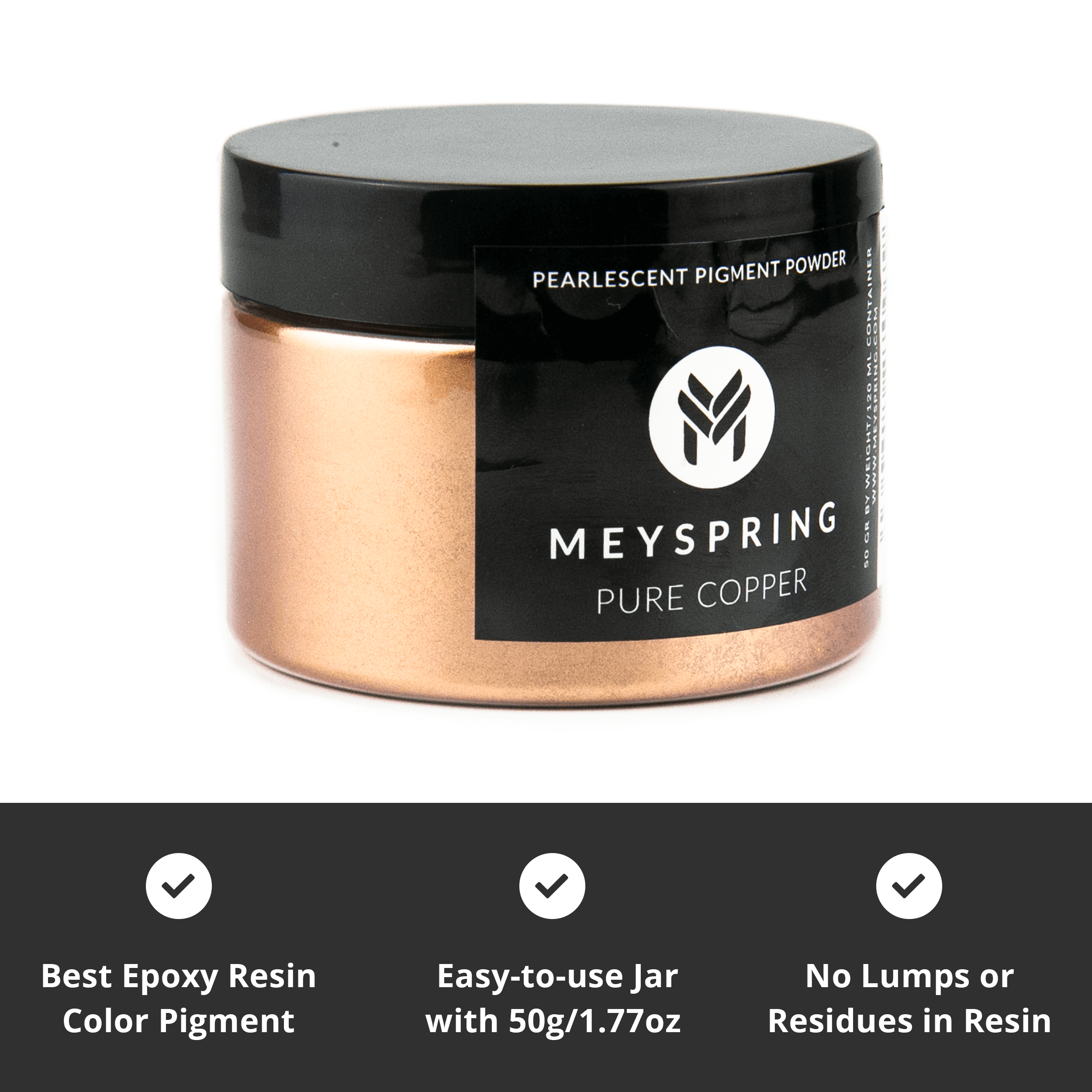 MEYSPRING Pure Copper Epoxy resin color pigment Mica Powder for resin art