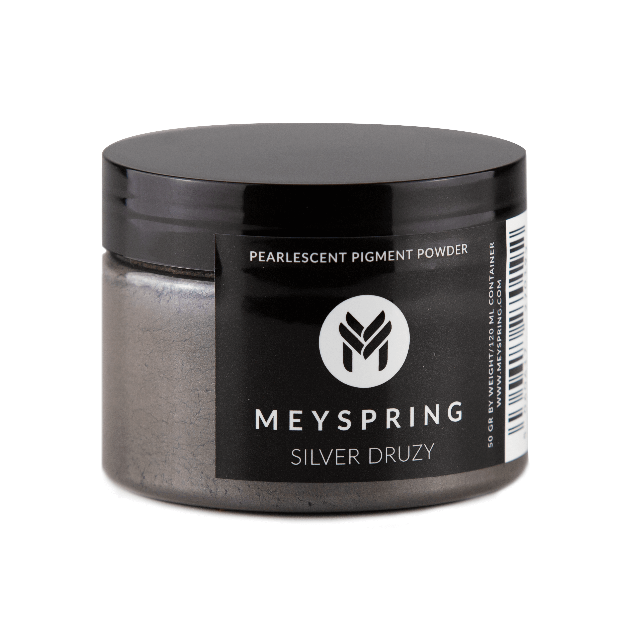 MEYSPRING Mica Pigment Powder for Epoxy Resin Art Silver Druzy 50 GM